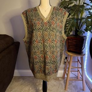 Vintage 90s TSR USA Men's Multi Color Grandpa Sweater Vest Size L